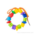 BOX-50 Color Plastic Wood Beads